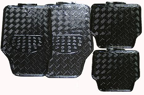 Jogo de Tapete Universal Cromado Carbon